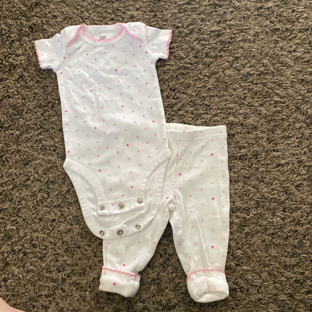Carters Just One Year matching Valentine’s Day outfit